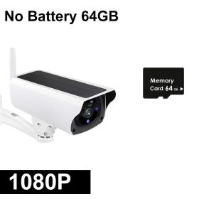 1080P WiFi Solar Battery Bullet Camera – Outdoor Wireless CCTV Security Cam with Two-Way Audio