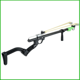 Foldable Long-Pole Hunting Slingshot – Powerful Outdoor Shooting Set (Option: Long rod folding slingshot)