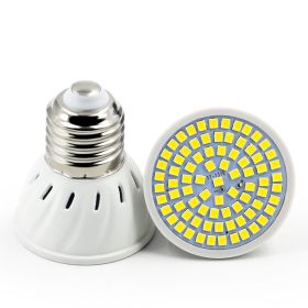 Household Energy-Saving LED Lamp Plastic Material Lamp Cup (Option: Warm White-E27 48  beads 220V)