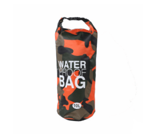Camouflage waterproof outdoor drifting bucket beach bag (Option: Orange-10L)
