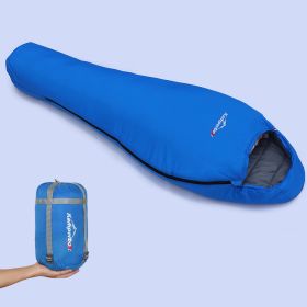 Kamperbox Camping Sleeping Bag Outdoor Camping 3 Season (Color: Blue)