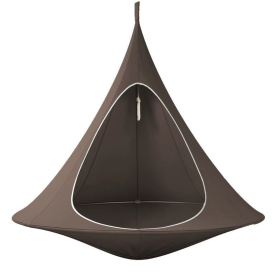 Waterproof UFO Hammock for Outdoor Garden (Color: Brown)