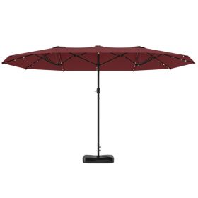 Outdoor Beach Umbrella (Color: wine red)