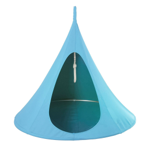 Waterproof UFO Hammock for Outdoor Garden (Color: Blue)