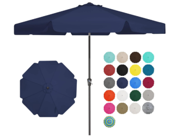 Nix DY All-iron Vertical Mid-column Umbrella (Option: Navy blue9 FT)