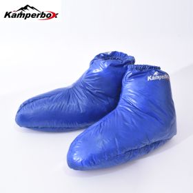 Kamperbox Camping Down Booties For Sleeping Bag (Option: LOWSOCKS BLUE)