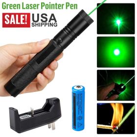 Mile Green Laser Pointer Pen 532nm USB Rechargeable Torch (Option: Green Light)