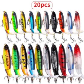 20-Piece Surface Lure Kit – 13g/35g Hard Baits with 3D Eyes for Bass & Pike (Option: 20pcs)