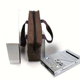 Mini Stainless Steel Folding Charcoal Stove – Portable Outdoor Grill (Option: WH)