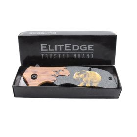 8" Wildlife Folding Knife (style: Wolf)
