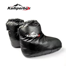 Kamperbox AQ3 Down Insulated Camp Socks (Color: Black)