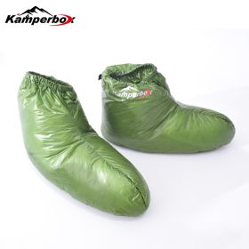 Kamperbox Camping Down Booties For Sleeping Bag (Option: Lowsocks Green)