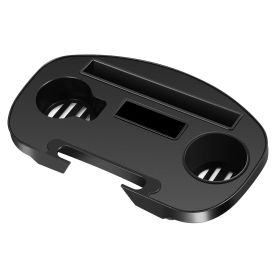 1 Set Cup Holder For  Zero Gravity Chair Clip On Side Tray With Beverage Can Mobile Device Slots Cup Holder Only No Chair (Color: Black)