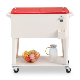 Refrigeration And Insulation Trolley 87.5x38.5x91cm Rectangular Plastic Box Iron Leg Tube (Option: Refrigerated insulated trolley)