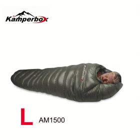Kamperbox Outdoor Down Sleeping Bag Winter Warm And Waterproof (Option: AM1500L)