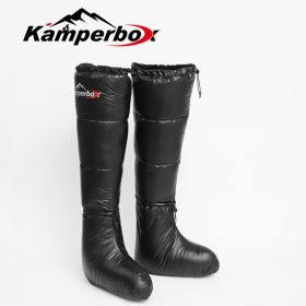 Kamperbox Camping Sleeping Bag Down Boots (Option: Longsocks Black)