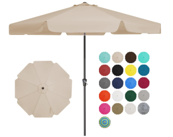 Nix DY All-Iron Vertical Column Umbrella (Option: Beige9 FT)
