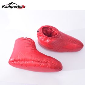 Kamperbox AQ3 Down Insulated Camp Socks (Color: Red)