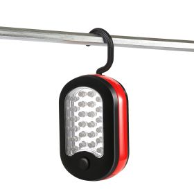 Magnetic LED Compact Work, Camping & Emergency Light with Hook (Color: Red)